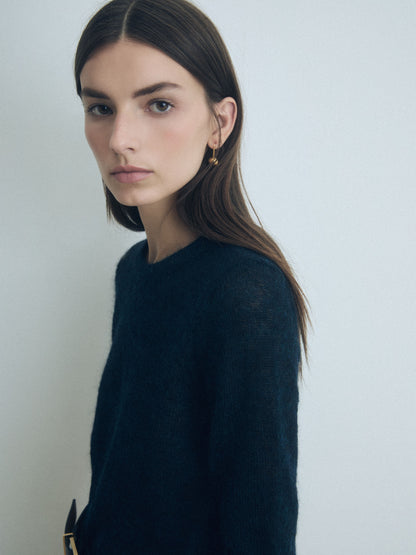 Short Sleeve Mohair Sweater