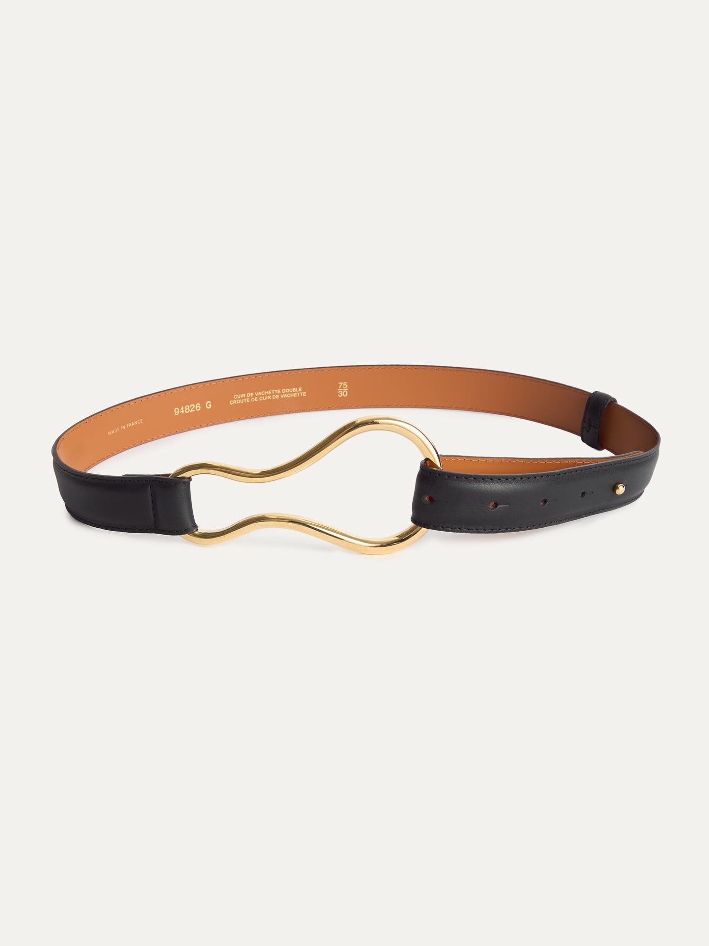 25 Mm Belt In Nappa Leather Lined Crust Leather