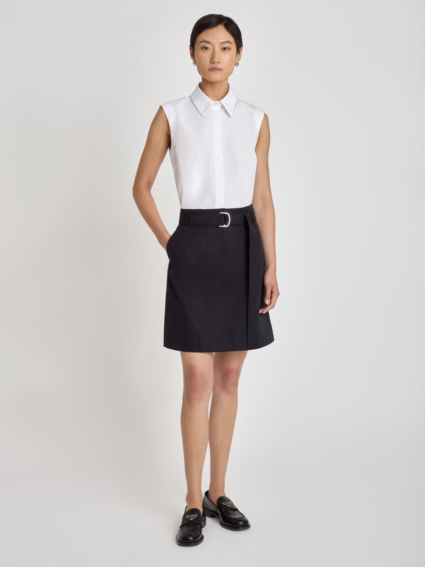 Sleeveless Poplin Blouse