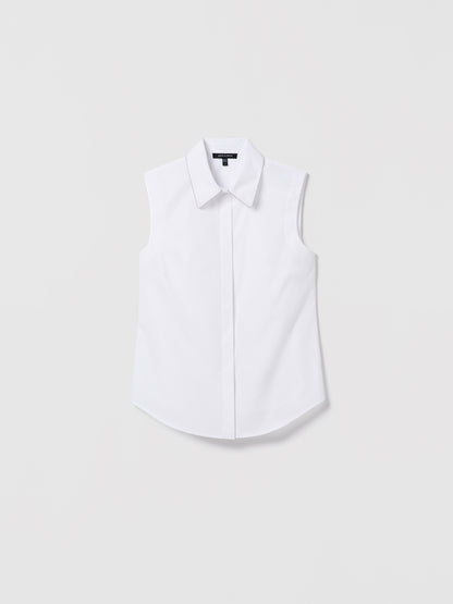 Sleeveless Poplin Blouse