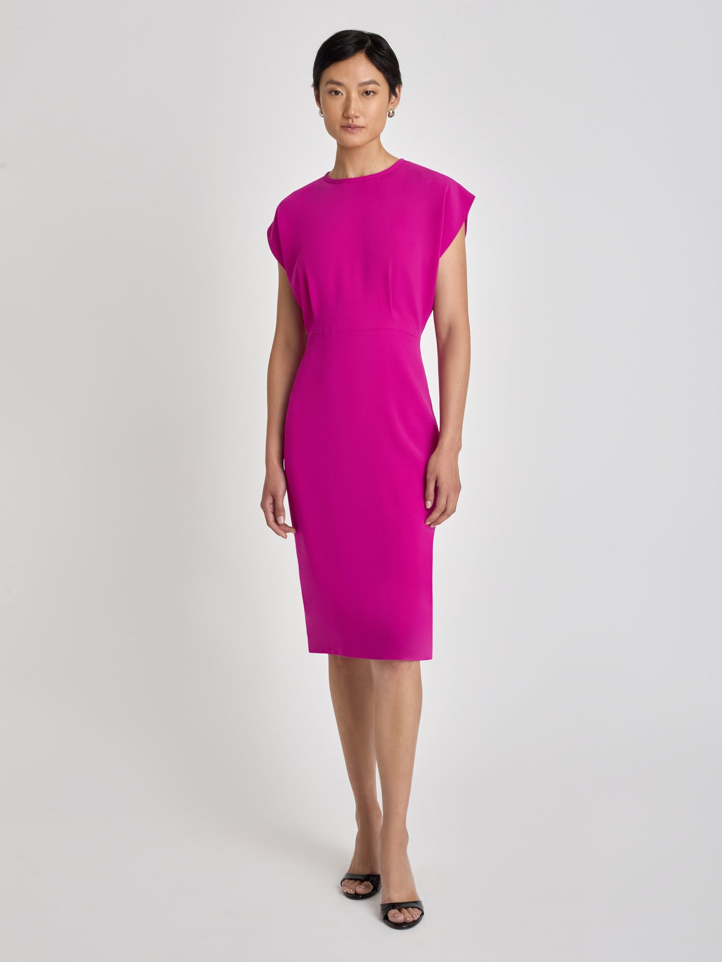 Fitted Crew Neck Dress